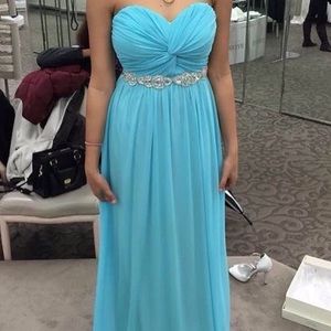 Tourqouse floor length dress